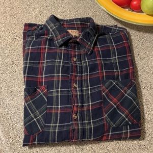 Vintage BIG MAC authentic work wear flannel long sleeve button up shirt Mens XLT